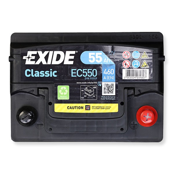 EXIDE Automotive battery EC550