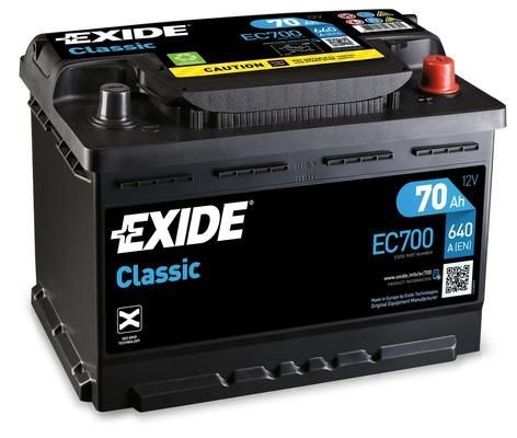 067RE EXIDE EC700 ContiClassic Batterie 12V 70Ah 640A B13 Bleiakkumulator