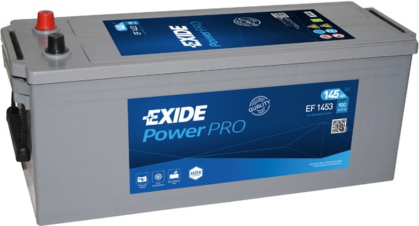 EF1453 EXIDE Car battery IVECO 12V 145Ah 900A B00, B0 D4 Lead-acid battery