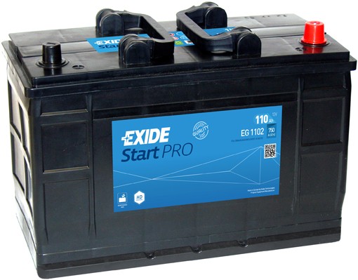 EXIDE Start EG1102 Battery 12V 110Ah 750A B01, B1 Lead-acid battery