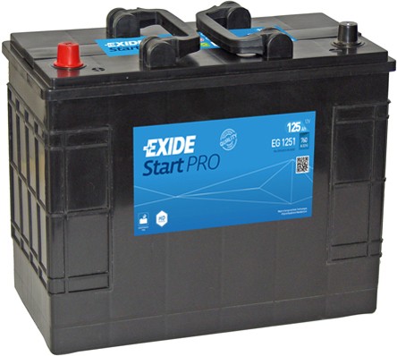 EXIDE Start EG1251 Battery 12V 125Ah 760A B0 Lead-acid battery
