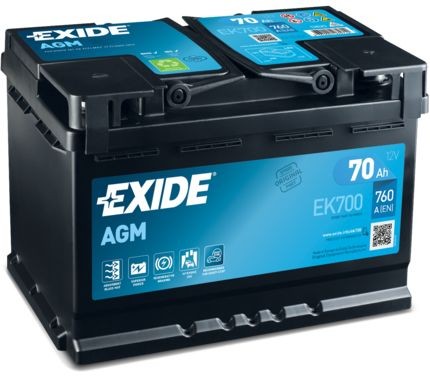 EXIDE Car battery EK700 (067AGM) buy online