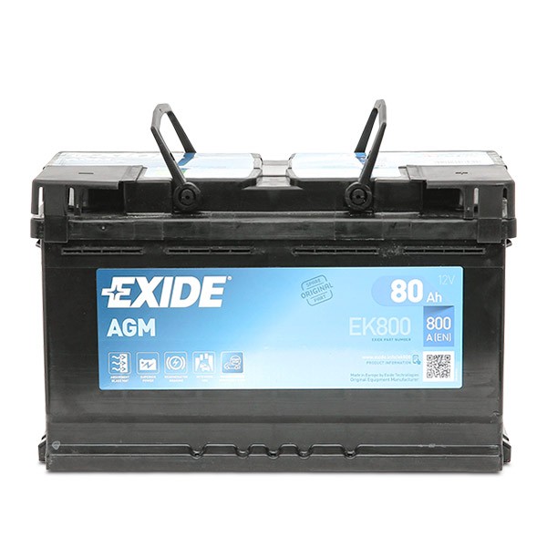 EXIDE EK800 Auto battery 12V 80Ah 800A B13 AGM Battery
