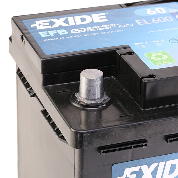 EL600 (027EFB) EXIDE EL600 Start-Stop Batterie 12V 60Ah 640A B13 EFB- Batterie