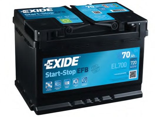 Akku EXIDE EL700 (067EFB) 12V 70Ah 760A B13 EFB-Batterie