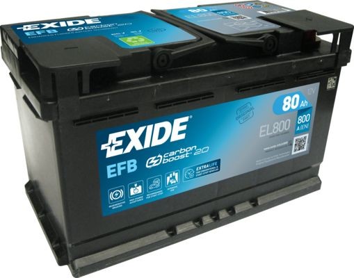 EL800 (115EFB) EXIDE EL800 Start-Stop Batterie 12V 80Ah 800A B13  EFB-Batterie