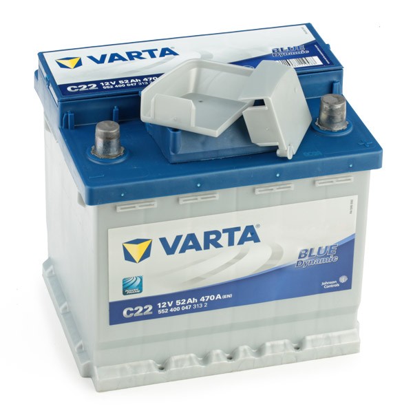 Varta Blue Dynamic 5524000473132 Autobatterien, C22, 12 V, 52 Ah