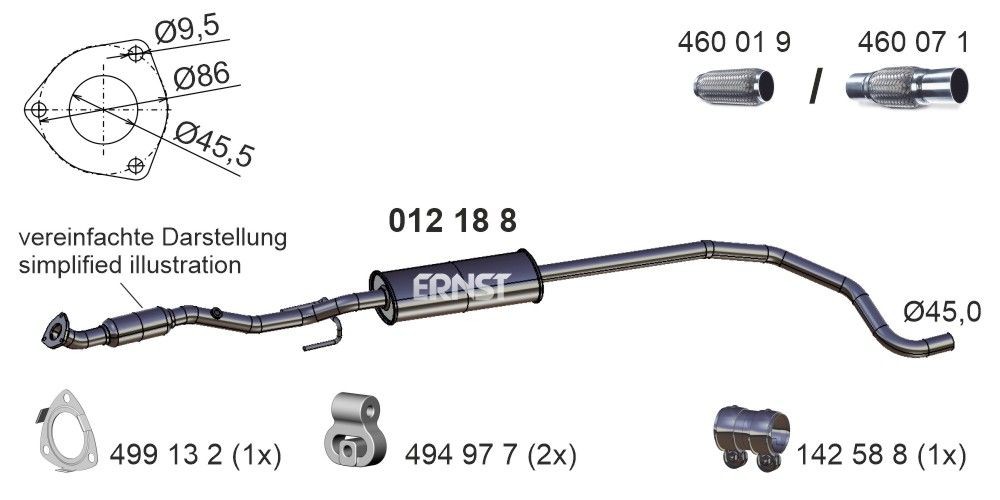 ERNST Middle exhaust 012188 buy