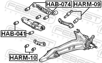 HAB074 Control Arm- / Trailing Arm Bush FEBEST HAB-074 review and test