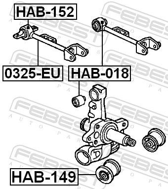 HAB149 Bush, control arm mounting FEBEST HAB-149 review and test