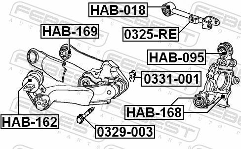 HAB169 Control Arm- / Trailing Arm Bush FEBEST HAB-169 review and test