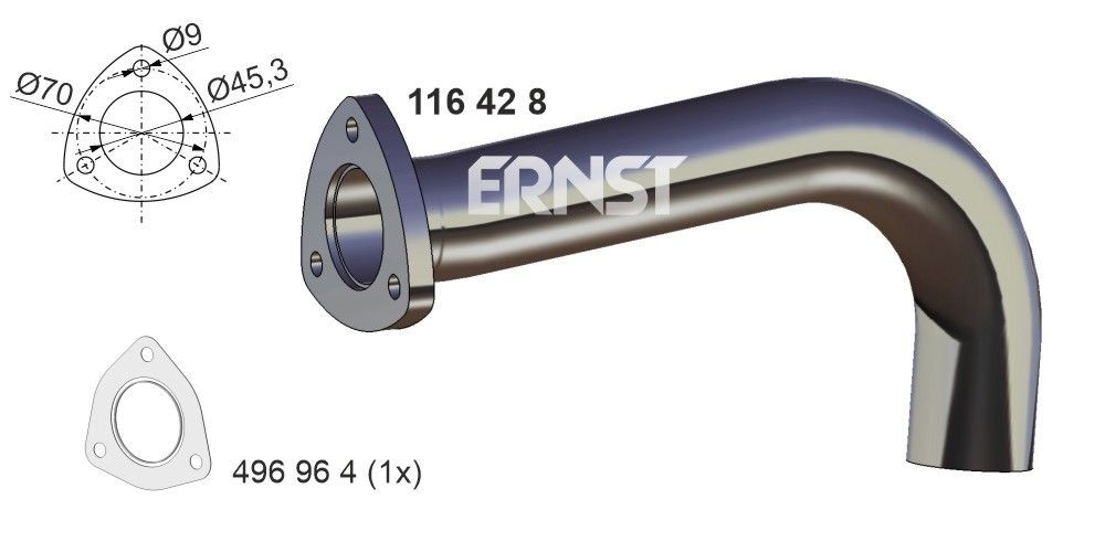 Great value for money - ERNST Exhaust Pipe 116428