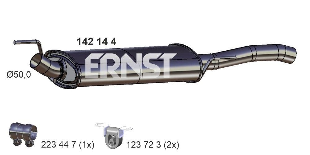 Original 142144 ERNST Exhaust silencer NISSAN