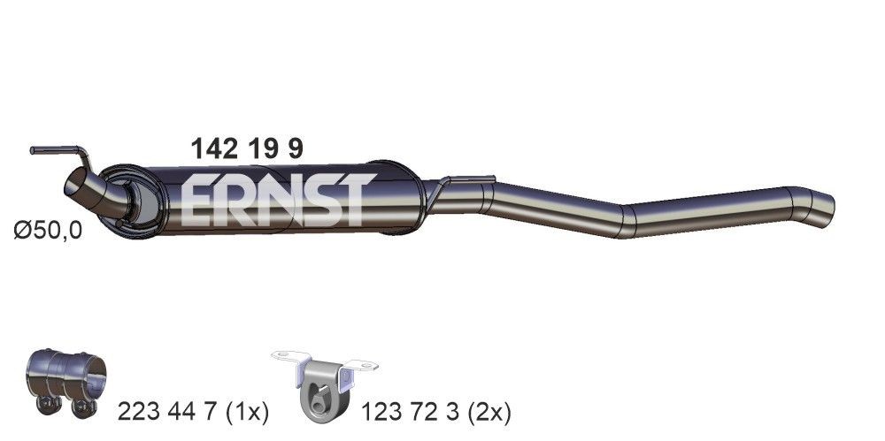 Volkswagen VENTO Rear silencer ERNST 142199 cheap