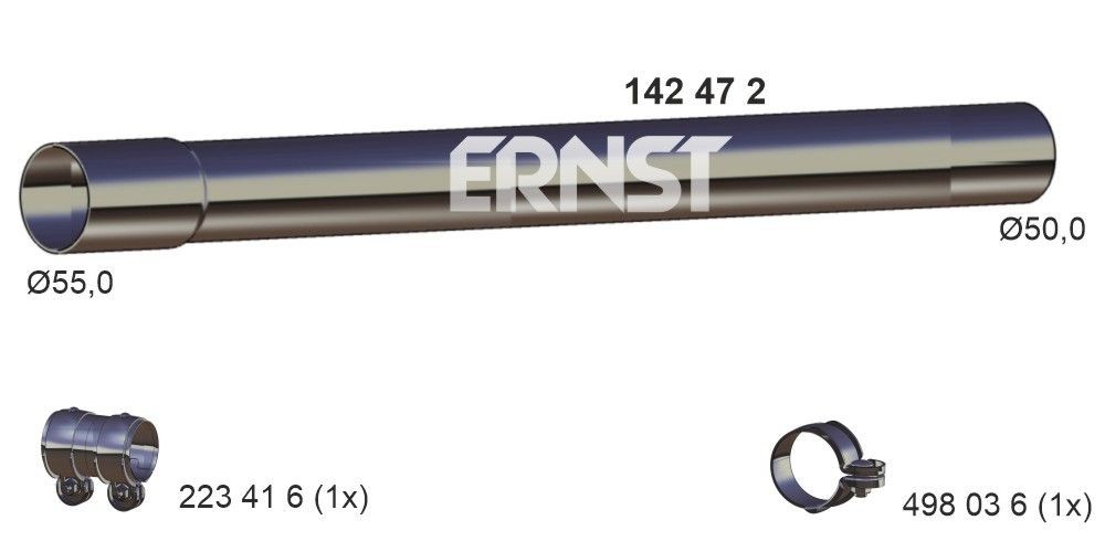 Original 142472 ERNST Exhaust pipes SUZUKI