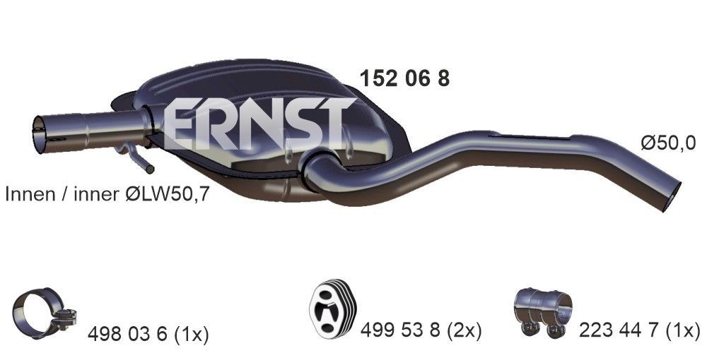ERNST 152068 Mounting Kit, silencer 1H0.253.409 C