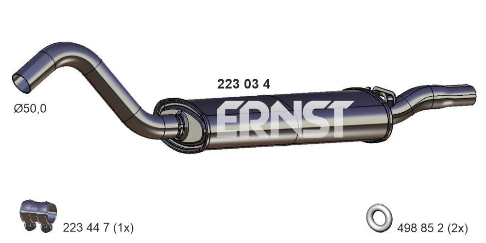 ERNST 223034 Exhaust silencer AUDI A8 2001 price