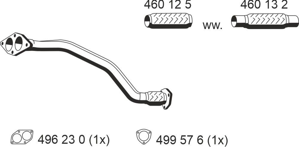 ERNST Exhaust pipes AUDI A4 B5 Saloon (8D2) new 243469