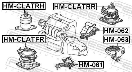 HMCLATRR Motor mounts FEBEST HM-CLATRR review and test