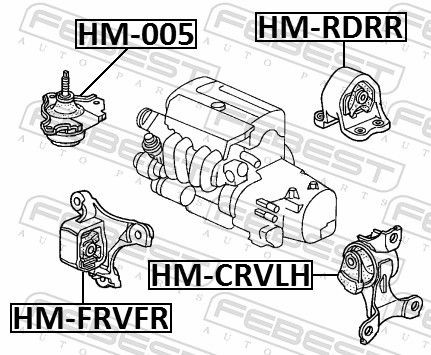 HMCRVLH Motor mounts FEBEST HM-CRVLH review and test