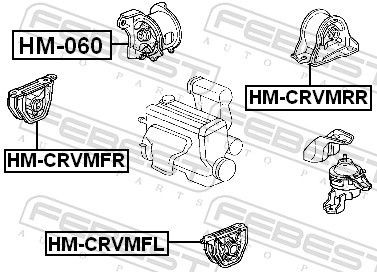 HMCRVMFR Motor mounts FEBEST HM-CRVMFR review and test