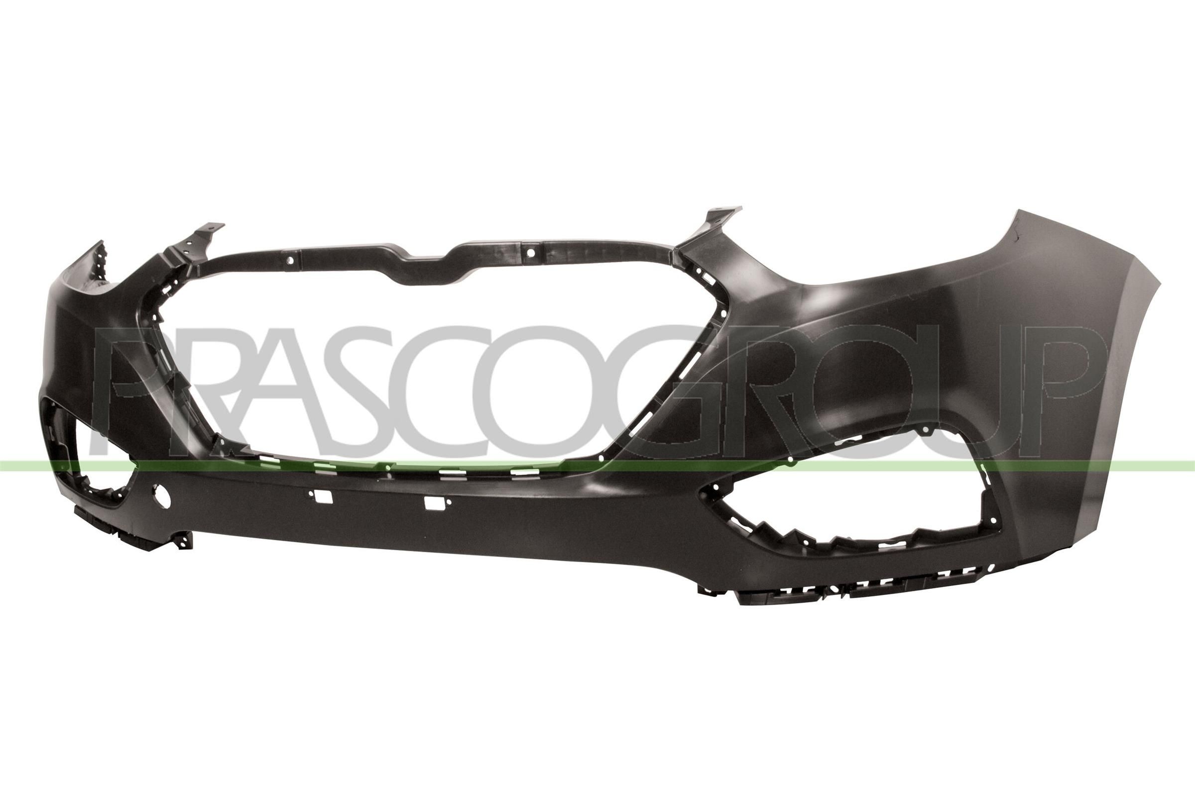 PRASCO Front, black, with preparation for back-up alarm Front bumper HN8051001 buy