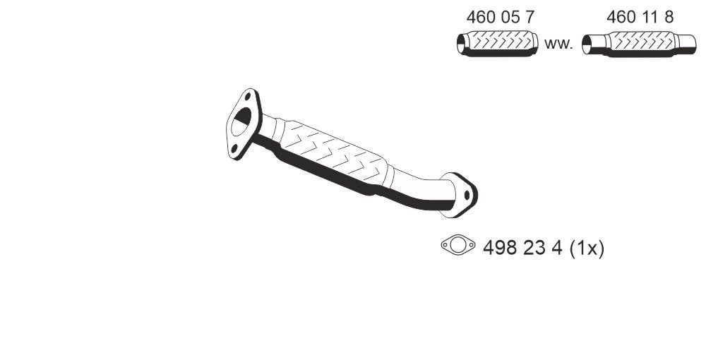 ERNST Exhaust Pipe 341516 Ford FOCUS 2002