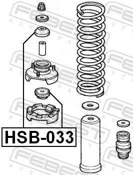 HSB033 Spacer Bush, shock absorber FEBEST HSB-033 review and test