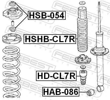 HSB054 Spacer Bush, shock absorber FEBEST HSB-054 review and test