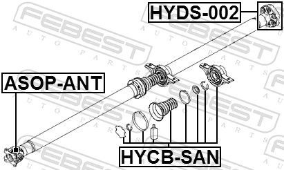 HYCBSAN Bearing, propshaft centre bearing FEBEST HYCB-SAN review and test