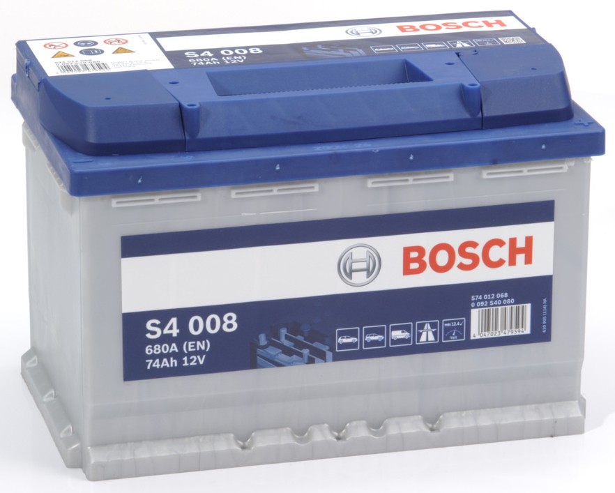 BOSCH S4 008 Batteria auto 12V 74Ah 680A B13 Accumulatore piombo-acido
