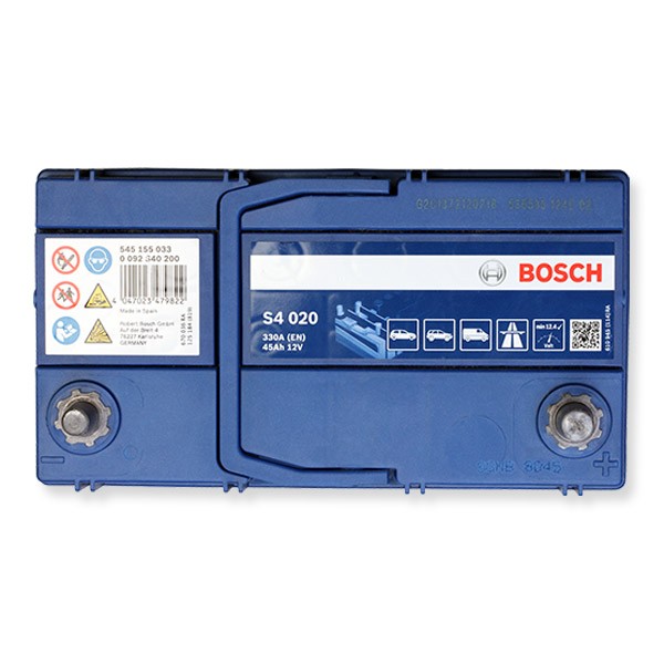 0092S40200 Stop start battery BOSCH 12V 45Ah 330A review and test