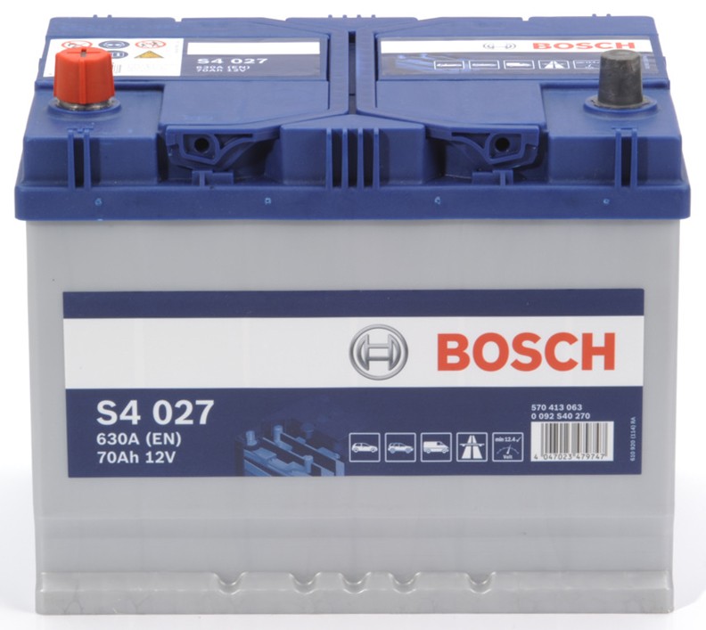 0092S40270 Accumulator battery 0 092 S40 270 BOSCH 12V 70Ah 630A B01 Lead-acid battery