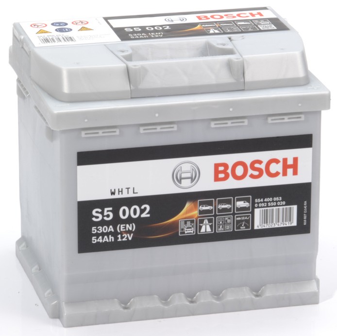 0 092 S50 020 BOSCH S5 002 S5 Batterie 12V 54Ah 530A B13 Bleiakkumulator