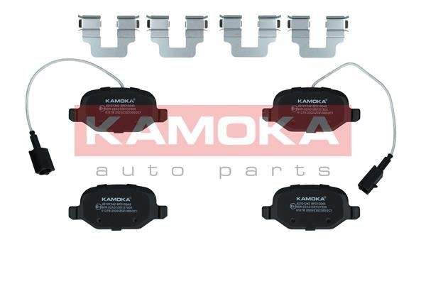KAMOKA JQ101242 Brake pad set Rear Axle, incl. wear warning contact, with accessories