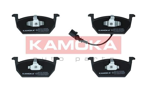 KAMOKA Front Axle, incl. wear warning contact Height: 63mm, Width: 146mm, Thickness: 16mm Brake pads JQ101351 buy