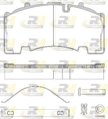 ROADHOUSE JSX 21555.80 Brake pad set Rear Axle, with accessories
