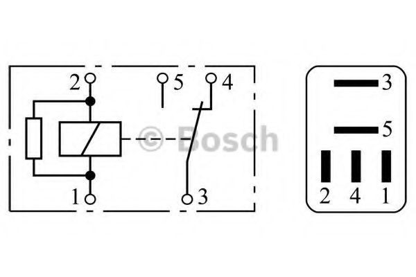 BOSCH 0332207405 Relay 24V, 10A, 5-pin connector