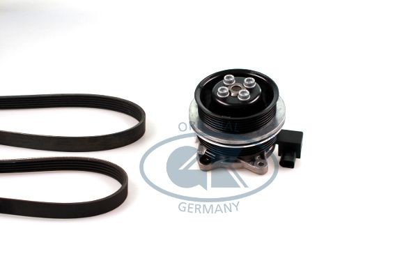 GK Water Pump + V-Ribbed Belt Kit K980317A for VW TOURAN, PASSAT, CC
