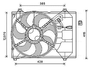 AVA COOLING SYSTEMS KA7527 Fan, radiator 253801G350