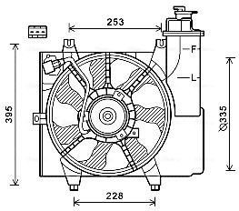 AVA COOLING SYSTEMS D1: 335 mm, with radiator fan shroud Cooling Fan KA7528 buy