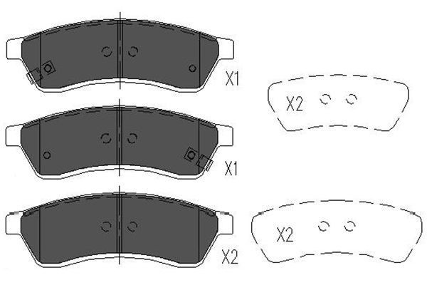KAVO PARTS KBP-1012 Brake pad set with acoustic wear warning
