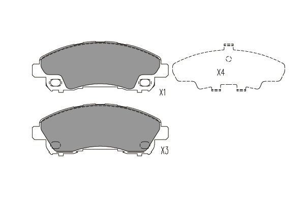 KAVO PARTS Height: 58mm, Width: 154mm, Thickness: 18mm Brake pads KBP-5549 buy