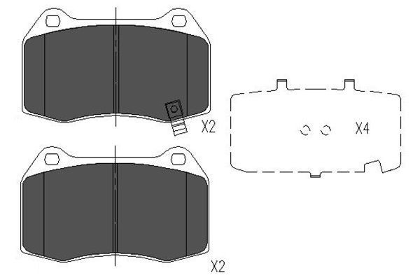 KAVO PARTS KBP-6561 Brake pad set with acoustic wear warning