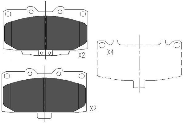 KAVO PARTS KBP-8003 Brake pad set with acoustic wear warning