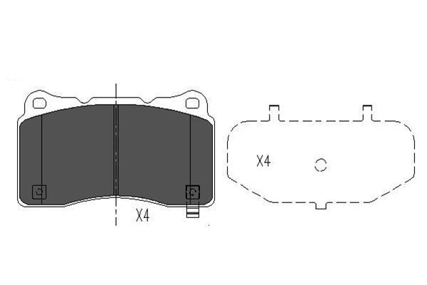 KAVO PARTS KBP-8021 Brake pad set with acoustic wear warning