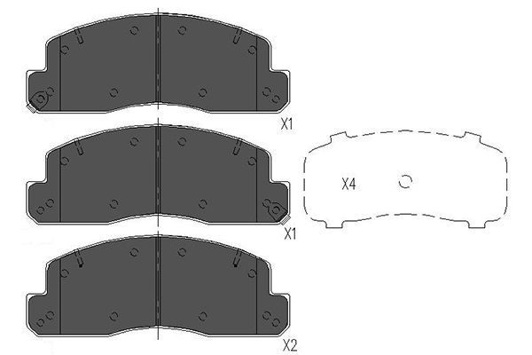 KAVO PARTS with acoustic wear warning Height: 57mm, Width: 166mm, Thickness: 20mm Brake pads KBP-9088 buy