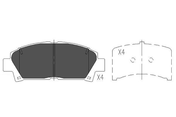 KAVO PARTS KBP-9110 Brake pad set with acoustic wear warning