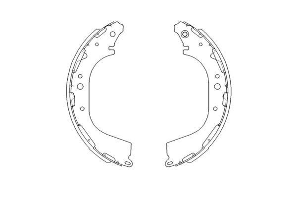 KAVO PARTS Brake shoe set rear and front Nissan Pathfinder R50 new KBS-7411