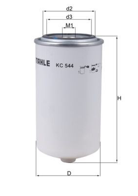 72382201 MAHLE ORIGINAL Spin-on Filter Height: 182,0mm Inline fuel filter KC 544 buy